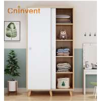 Sliding Door Wooden New Modern White Wardrobe Customized Wood Style Finish Furniture Bedroom cabinet