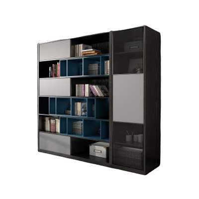 2020 New Modern Design Dark Color Bookshelf MDF with Melamine Bookcase