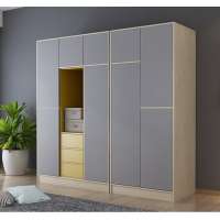 durable children solid wood door wardrobe with cheap price